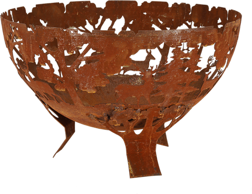 Cuenco de Fuego Ciervos Bosque